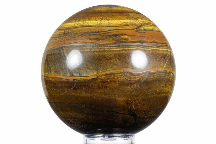 Polished Tiger's Eye Sphere - Top Quality #352489